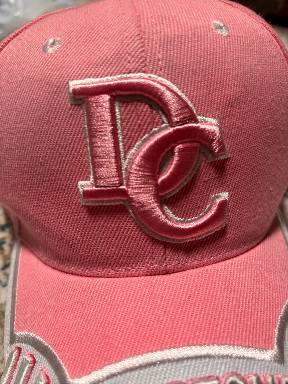 Pink Washington D.C Baseball Cap with Embroidered Lettering - Picture 2 of 5